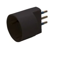 Adattatore di Rete con Spina MKC - Spina 16A - 1 Presa Schuko 16A - 492518358 (Nero)