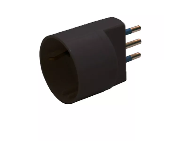 Adattatore di Rete con Spina MKC - Spina 16A - 1 Presa Schuko 16A - 492518358 (Nero)