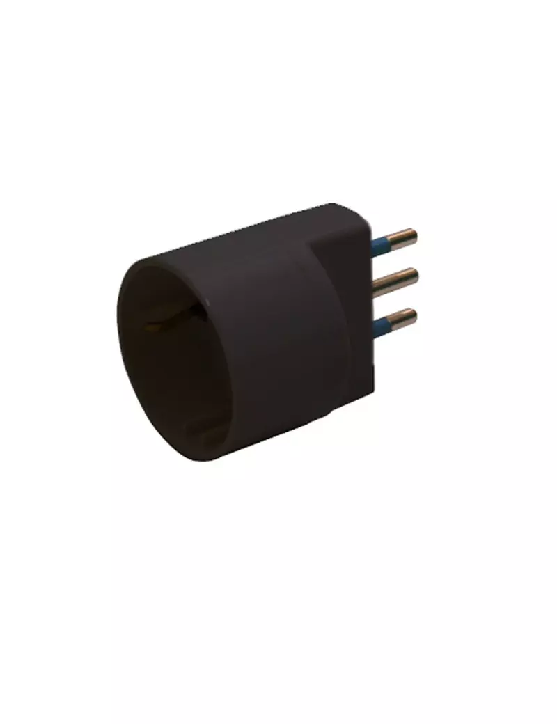 Adattatore di Rete con Spina MKC - Spina 16A - 1 Presa Schuko 16A - 492518358 (Nero) Adattatore di Rete con Spina MKC - Spina 16A - 1 Presa Schuko 16A - 492518358 (Nero)