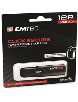 Pen Drive B120 Click&Secure Emtec - USB 3.2 - 128 GB - ECMMD128GB123 (Nero)
