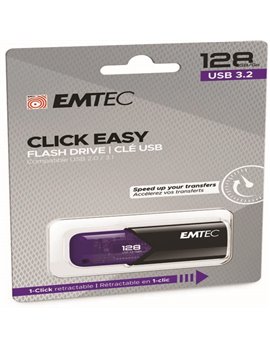 Pen Drive B110 Click Easy Emtec - USB 3.2 - 128 GB - ECMMD128GB113 (Viola)