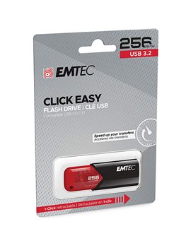 Pen Drive B110 Click Easy Emtec - USB 3.2 - 256 GB - ECMMD256GB113 (Rosso)