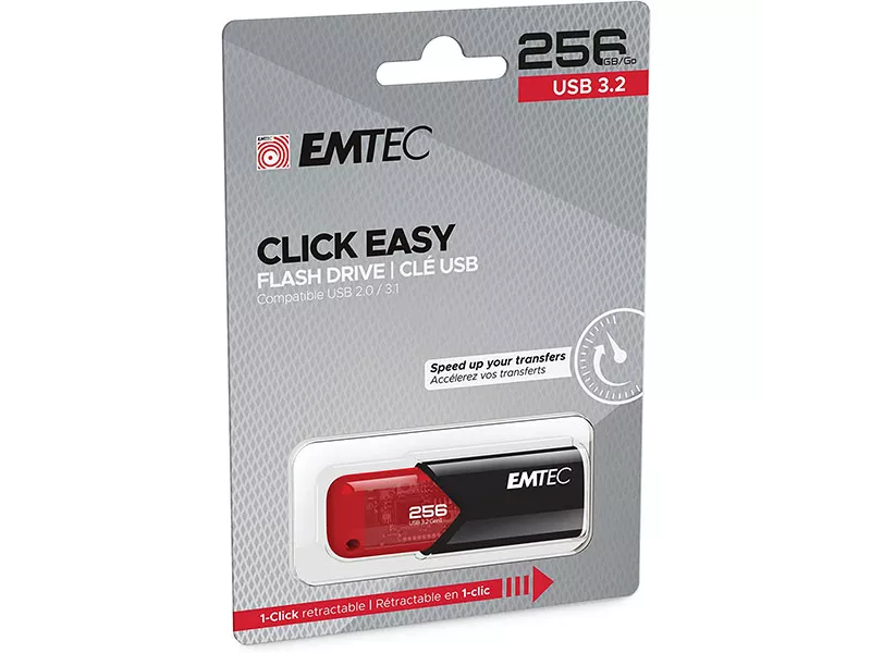 Pen Drive B110 Click Easy Emtec - USB 3.2 - 256 GB - ECMMD256GB113 (Rosso) Pen Drive B110 Click Easy Emtec - USB 3.2 - 256 GB - ECMMD256GB113 (Rosso)