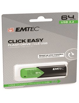 Pen Drive B110 Click Easy Emtec - USB 3.2 - 64 GB - ECMMD64GB113 (Verde)