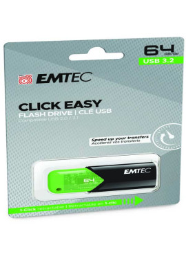 Pen Drive B110 Click Easy Emtec - USB 3.2 - 64 GB - ECMMD64GB113 (Verde)