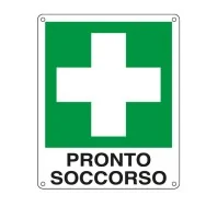 Cartello di Comunicazione - Pronto Soccorso - 120x145 mm - E20101K (Verde)