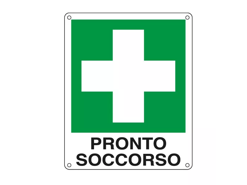 Cartello di Comunicazione - Pronto Soccorso - 120x145 mm - E20101K (Verde) Cartello di Comunicazione - Pronto Soccorso - 120x145 mm - E20101K (Verde)