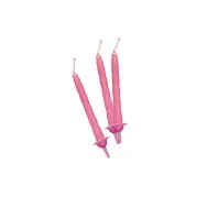 Candelina per Torta Big Party - con Supporto - 70401 (Rosa Conf. 12)