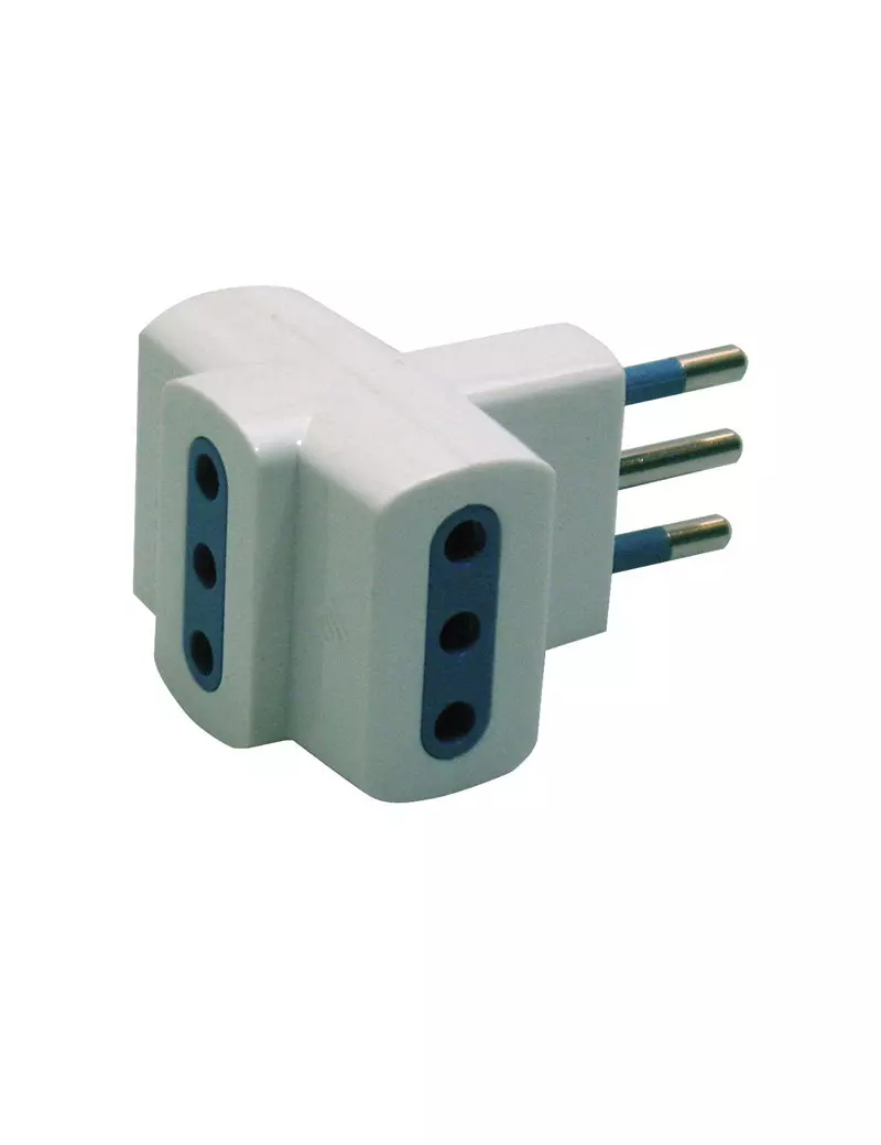 Adattatore di Rete Triplo MKC - 3 Prese 10A - 492518032 (Bianco) Adattatore di Rete Triplo MKC - 3 Prese 10A - 492518032 (Bianco)
