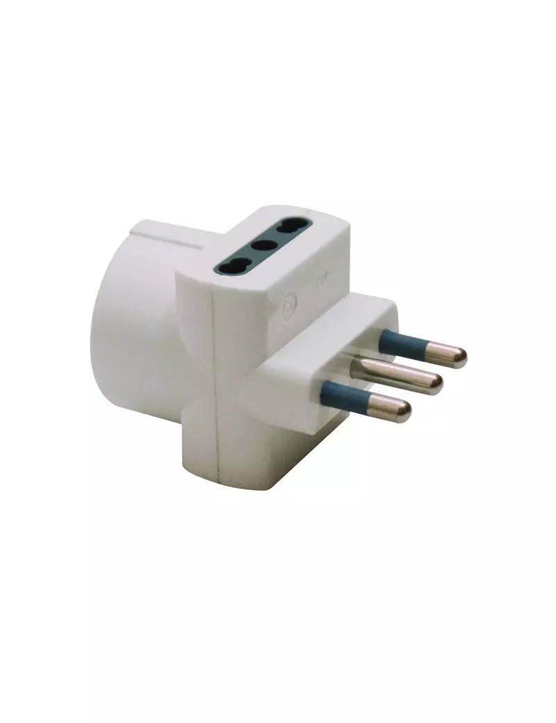 Adattatore di Rete Triplo MKC - Spina 10A - 1 Prese 10A, 1 Schuko - 492518066 (Bianco) Adattatore di Rete Triplo MKC - Spina 10A - 1 Prese 10A, 1 Schuko - 492518066 (Bianco)