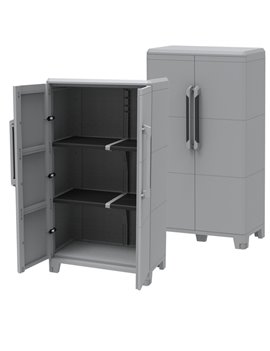 Armadio in Polipropilene Transforming Modular 3 Terry Store Age - 78x43,6x143 cm - 1002921 (Grigio)