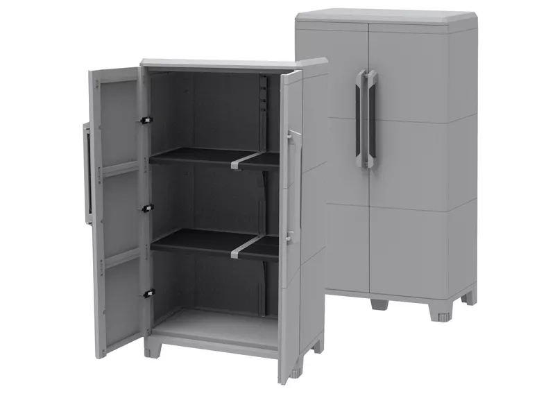 Armadio in Polipropilene Transforming Modular 3 Terry Store Age - 78x43,6x143 cm - 1002921 (Grigio)