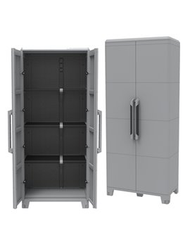 Armadio in Polipropilene Transforming Modular 4 Terry Store Age - 78x43,6x184,4 cm - 1002905 (Grigio)