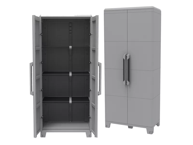 Armadio in Polipropilene Transforming Modular 4 Terry Store Age - 78x43,6x184,4 cm - 1002905 (Grigio)