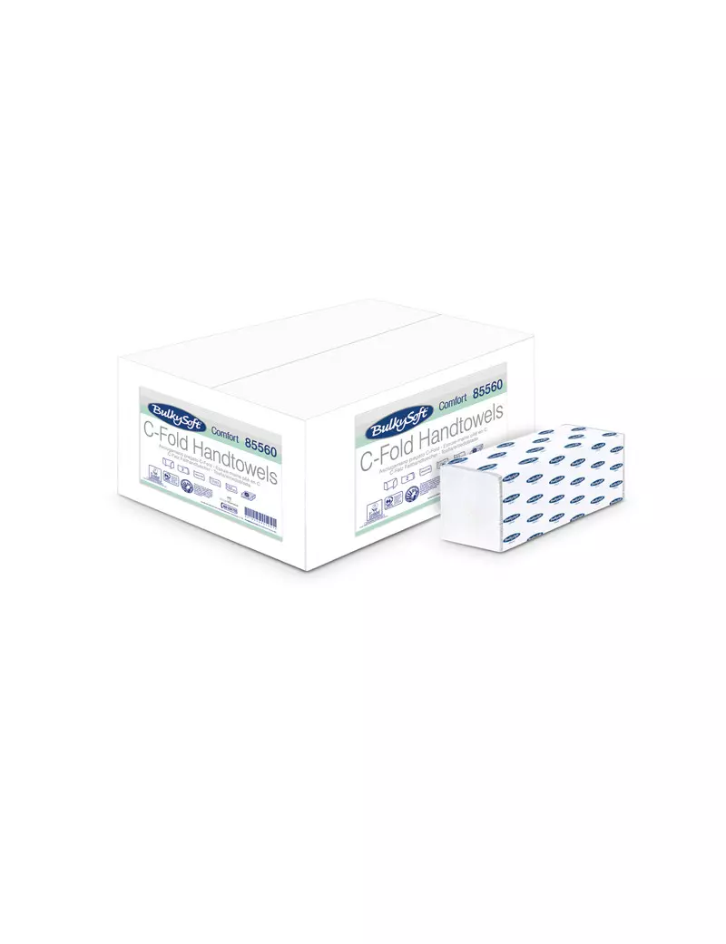 Asciugamani a C Comfort Bulky Soft - 2 Veli - 153 Strappi - 85560 (Bianco Conf. 20) Asciugamani a C Comfort Bulky Soft - 2 Veli - 153 Strappi - 85560 (Bianco Conf. 20)