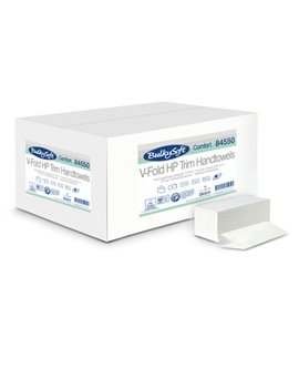 Asciugamani a V Comfort Bulky Soft - 2 Veli - 210 Strappi - 84550 (Bianco Conf. 15)