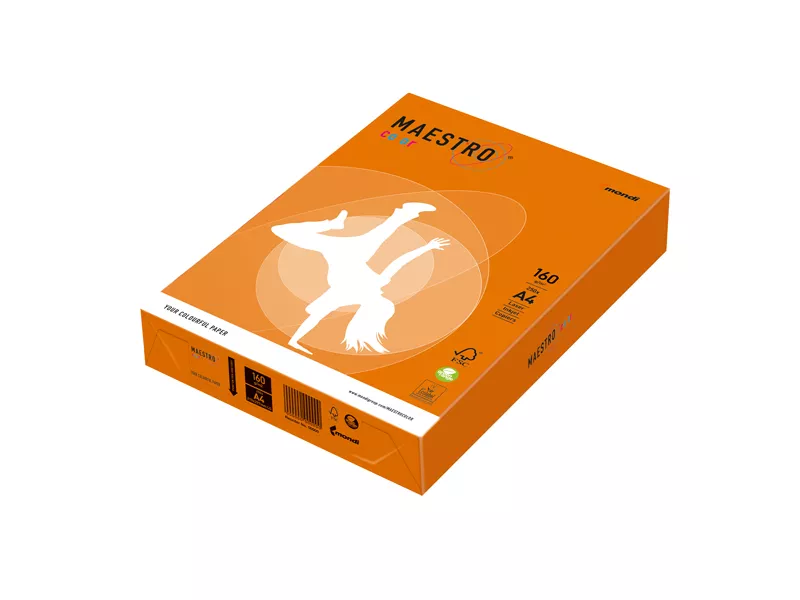 Carta Colorata Maestro Color Mondi - A4 - 160 g - 7220 (Arancio Forte Conf. 250)