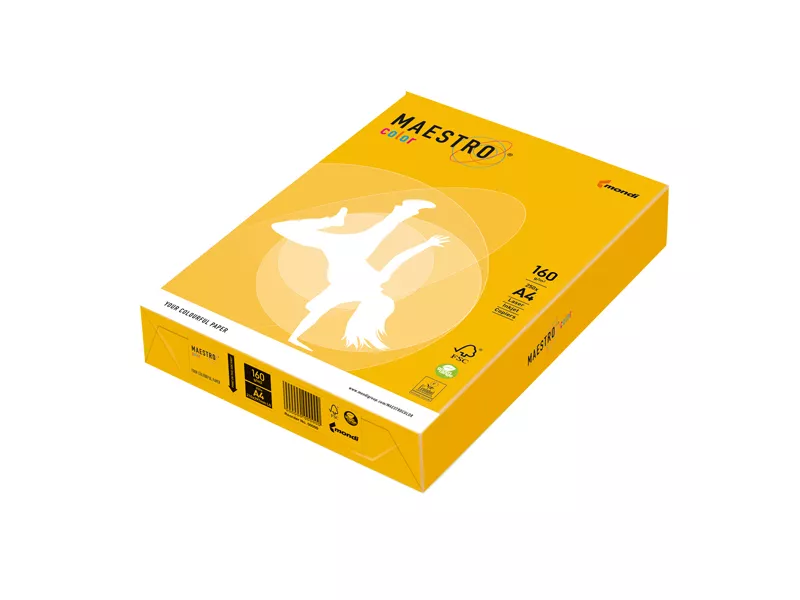 Carta Colorata Maestro Color Mondi - A4 - 160 g - 7242 (Giallo Forte Conf. 250)