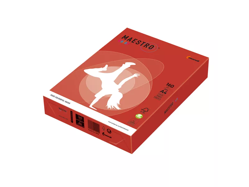 Carta Colorata Maestro Color Mondi - A4 - 160 g - 7221 (Rosso Forte Conf. 250) Carta Colorata Maestro Color Mondi - A4 - 160 g - 7221 (Rosso Forte Conf. 250)