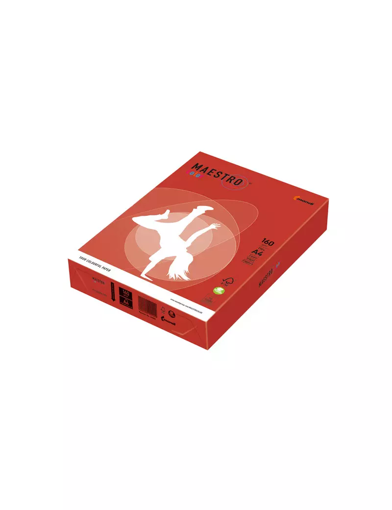 Carta Colorata Maestro Color Mondi - A4 - 160 g - 7221 (Rosso Forte Conf. 250) Carta Colorata Maestro Color Mondi - A4 - 160 g - 7221 (Rosso Forte Conf. 250)