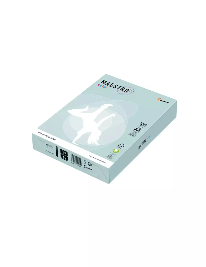 Carta Colorata Maestro Color Mondi - A4 - 160 g - 7208 (Azzurro Tenue Conf. 250) Carta Colorata Maestro Color Mondi - A4 - 160 g - 7208 (Azzurro Tenue Conf. 250)