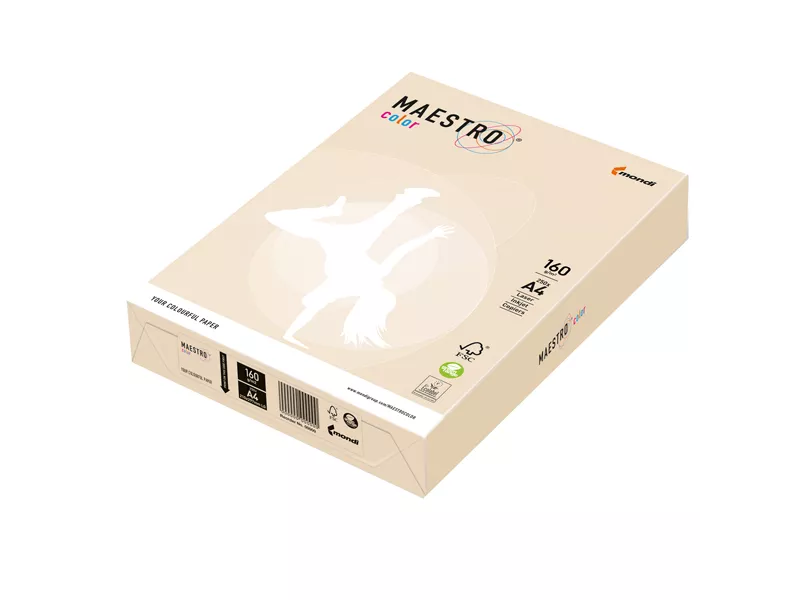 Carta Colorata Maestro Color Mondi - A4 - 160 g - 7202 (Crema Tenue Conf. 250)