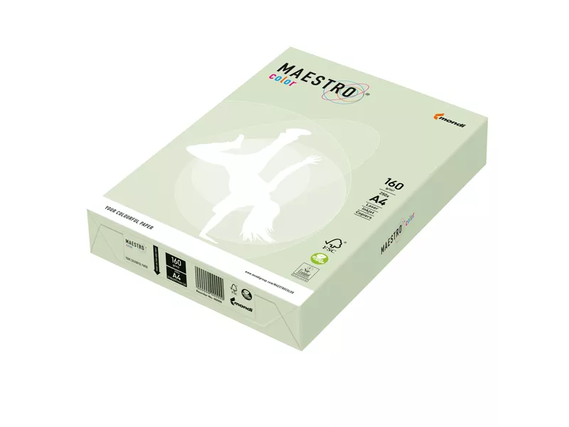 Carta Colorata Maestro Color Mondi - A4 - 160 g - 7212 (Verde Tenue Conf. 250)
