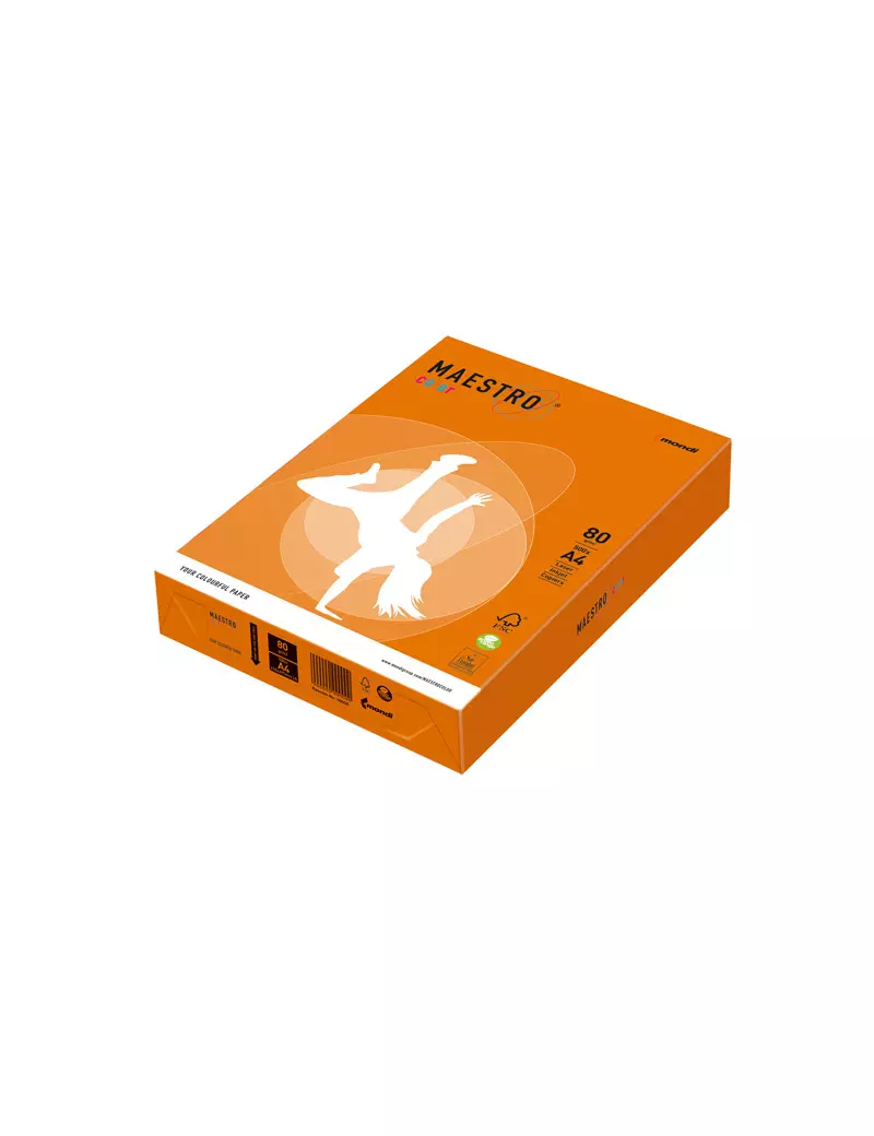 Carta Colorata Maestro Color Mondi - A4 - 80 g - 7020 (Arancio Forte Conf. 250) Carta Colorata Maestro Color Mondi - A4 - 80 g - 7020 (Arancio Forte Conf. 250)