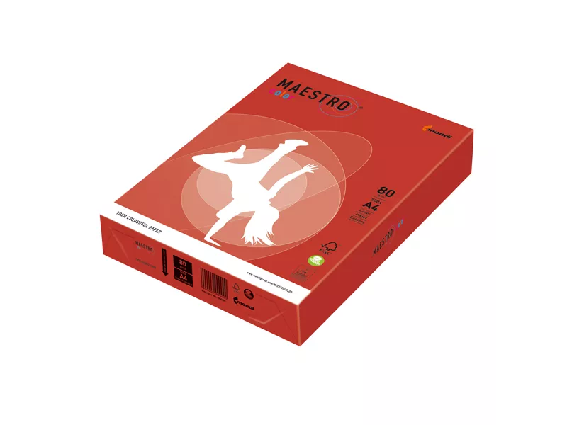 Carta Colorata Maestro Color Mondi - A4 - 80 g - 7021 (Rosso Forte Conf. 500) Carta Colorata Maestro Color Mondi - A4 - 80 g - 7021 (Rosso Forte Conf. 500)