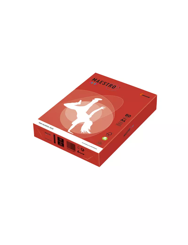 Carta Colorata Maestro Color Mondi - A4 - 80 g - 7021 (Rosso Forte Conf. 500) Carta Colorata Maestro Color Mondi - A4 - 80 g - 7021 (Rosso Forte Conf. 500)