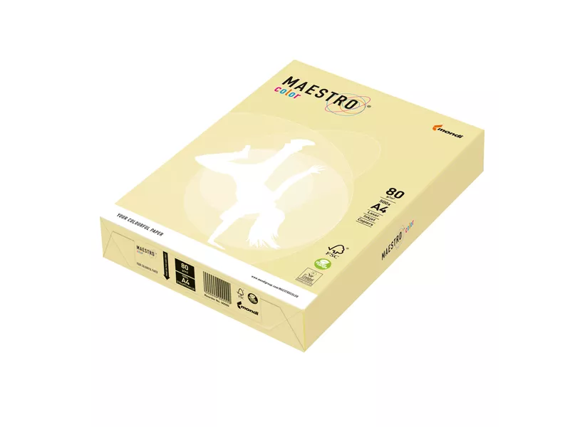 Carta Colorata Maestro Color Mondi - A4 - 80 g - 7008 (Giallo Tenue Conf. 500) Carta Colorata Maestro Color Mondi - A4 - 80 g - 7008 (Giallo Tenue Conf. 500)