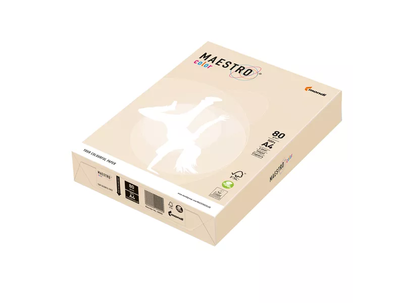 Carta Colorata Maestro Color Mondi - A4 - 80 g - 7002 (Crema Tenue Conf. 500)