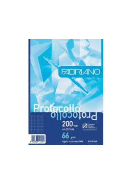 Fogli Protocollo Fabriano - Rigato Commerciale - 02910560 (Conf. 200)
