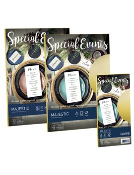 Carta Special Events Metallizzata Favini - A4 - 120 g - A69T154 (Azzurro Conf. 20)