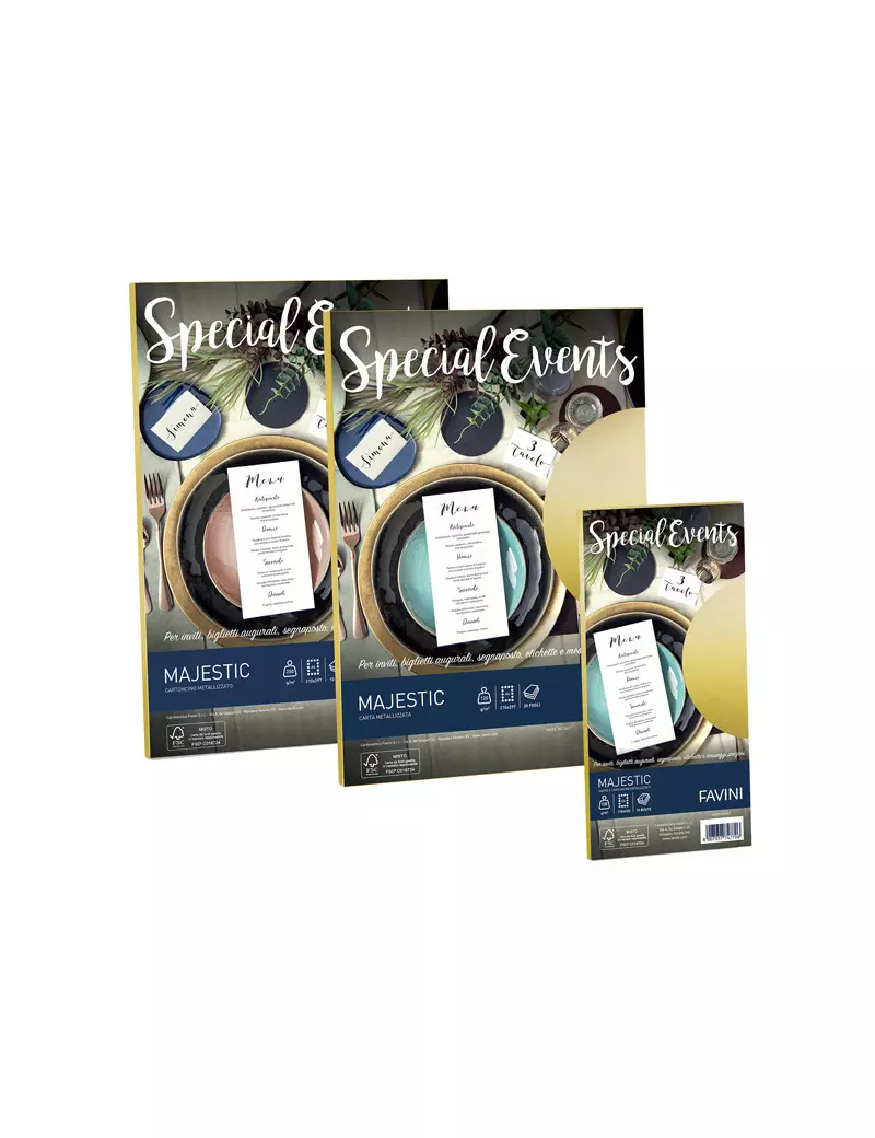 Carta Special Events Metallizzata Favini - A4 - 120 g - A69Q154 (Crema Conf. 20) Carta Special Events Metallizzata Favini - A4 - 120 g - A69Q154 (Crema Conf. 20)