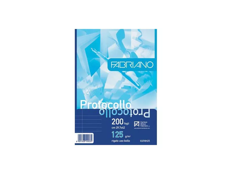 Fogli Protocollo Filigranati Miliaflex Fabriano - 02310125 (Conf. 200) Fogli Protocollo Filigranati Miliaflex Fabriano - 02310125 (Conf. 200)