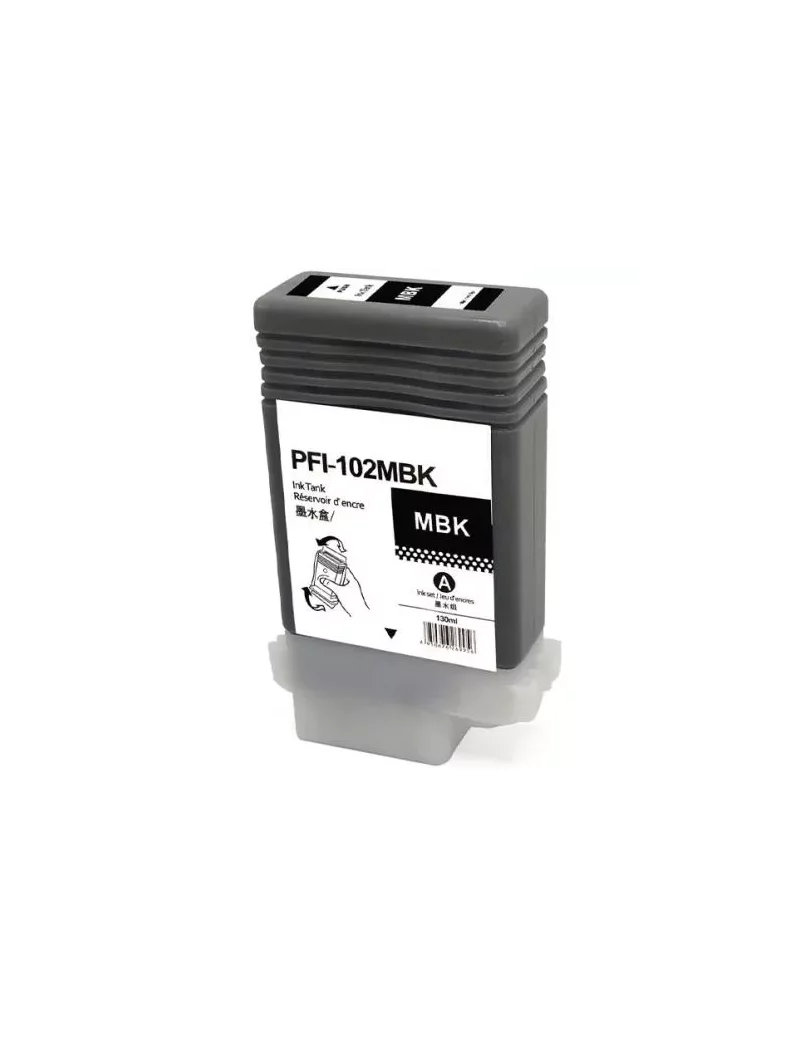 Cartuccia Compatibile Canon PFI-102mbk 0894B001 (Nero Opaco 130 ml) Cartuccia Compatibile Canon PFI-102mbk 0894B001 (Nero Opaco 130 ml)