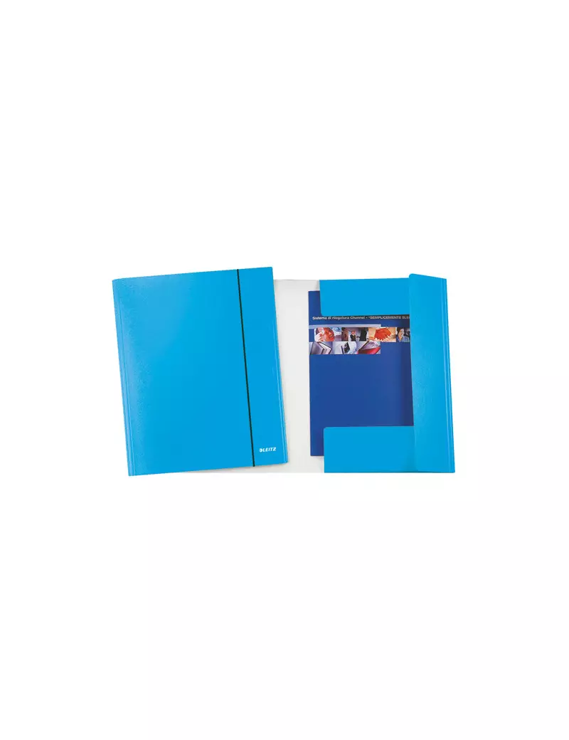 Cartella 3 Lembi con Elastico WoW Leitz - 39830036 (Azzurro Metallizzato Conf. 5) Cartella 3 Lembi con Elastico WoW Leitz - 39830036 (Azzurro Metallizzato Conf. 5)