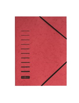 Cartella 3 Lembi con Elastico Pagna - 24001-01 (Rosso)