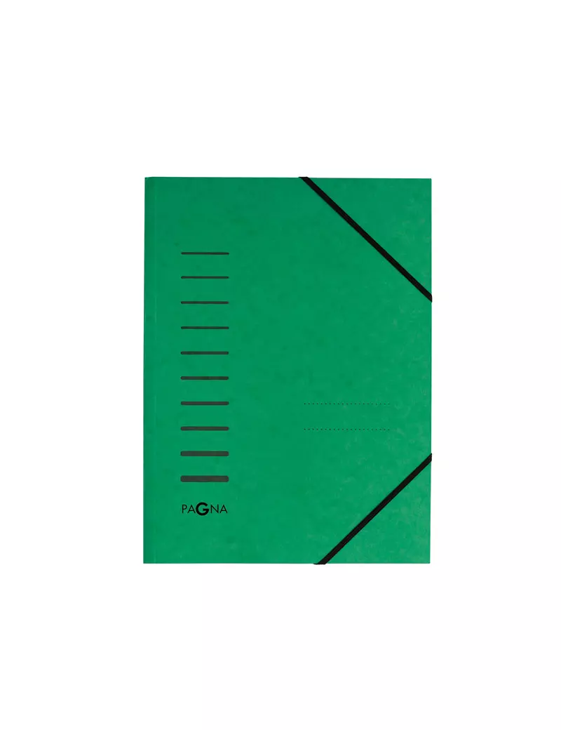 Cartella 3 Lembi con Elastico Pagna - 24001-03 (Verde)