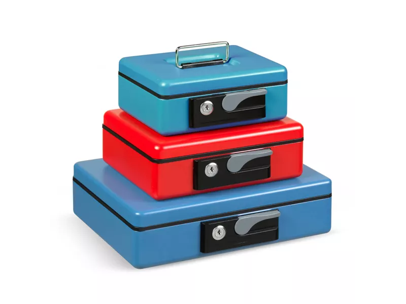 Cassetta Portavalori Deluxe Iternet - 19,7x15,4x8 cm - 3413BL (Blu)