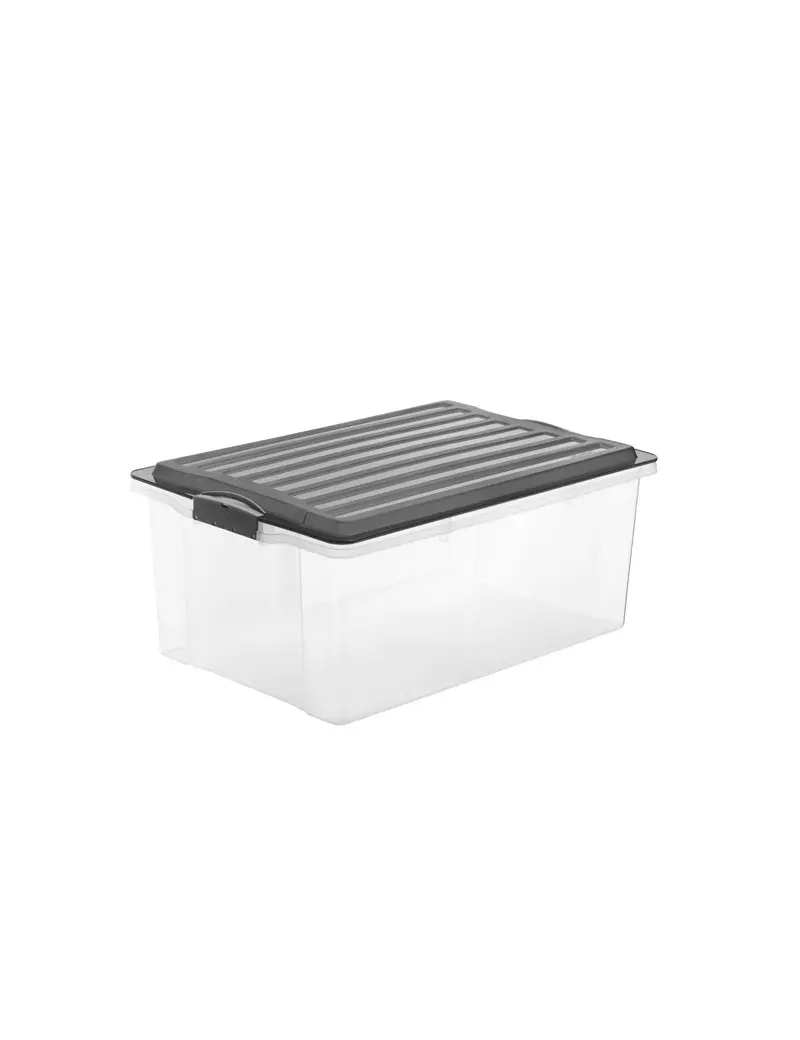 Contenitore Compact Rotho - 57x40x25 cm - 38 Litri - F717766 (Trasparente) Contenitore Compact Rotho - 57x40x25 cm - 38 Litri - F717766 (Trasparente)