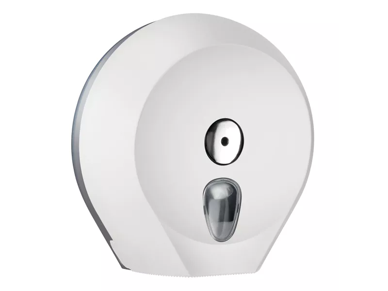 Dispenser per Carta Igienica Mini Jumbo Mar Plast - 27x12,8x27,3 cm - A75610BI (Bianco) Dispenser per Carta Igienica Mini Jumbo Mar Plast - 27x12,8x27,3 cm - A75610BI (Bianco)