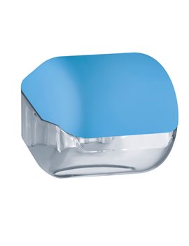 Dispenser per Carta Igienica in Rotolo o Interfogliata Mar Plast - 15x14,8x14 cm - A61900AZ (Azzurro)