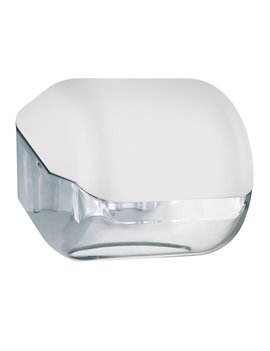 Dispenser per Carta Igienica in Rotolo o Interfogliata Mar Plast - 15x14,8x14 cm - A61900BI (Bianco)
