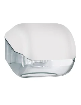 Dispenser per Carta Igienica in Rotolo o Interfogliata Mar Plast - 15x14,8x14 cm - A61900BI (Bianco)
