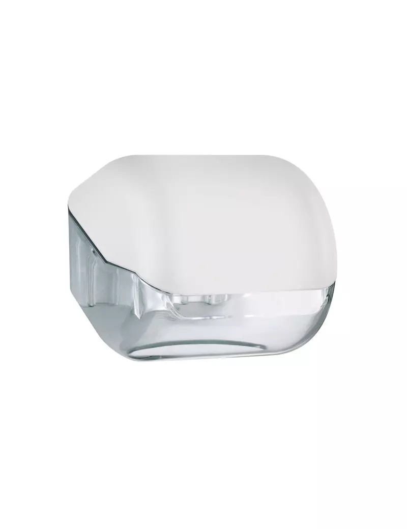 Dispenser per Carta Igienica in Rotolo o Interfogliata Mar Plast - 15x14,8x14 cm - A61900BI (Bianco)