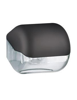 Dispenser per Carta Igienica in Rotolo o Interfogliata Mar Plast - 15x14,8x14 cm - A61900NE (Nero)