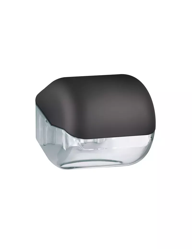 Dispenser per Carta Igienica in Rotolo o Interfogliata Mar Plast - 15x14,8x14 cm - A61900NE (Nero) Dispenser per Carta Igienica in Rotolo o Interfogliata Mar Plast - 15x14,8x14 cm - A61900NE (Nero)