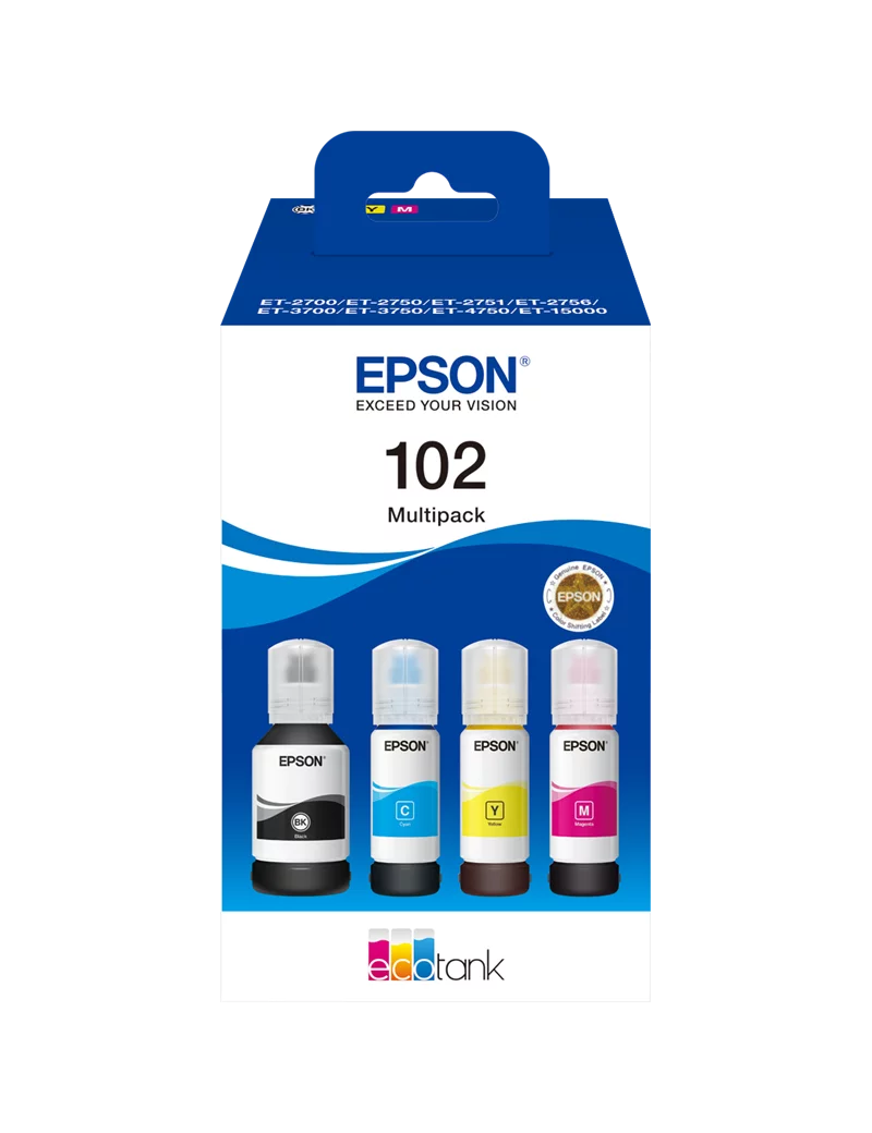 Multipack Inchiostri Originali Epson T03R640 102 (Nero e Colori 337 ml) Multipack Inchiostri Originali Epson T03R640 102 (Nero e Colori 337 ml)